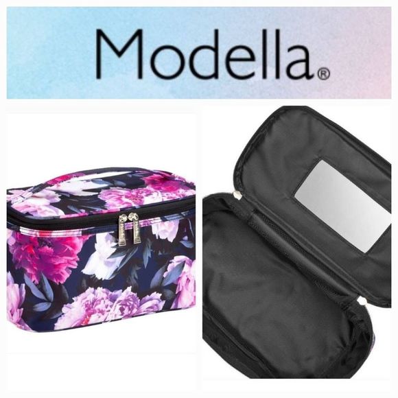 Modella Blue Floral Traincase - Picture 1 of 7